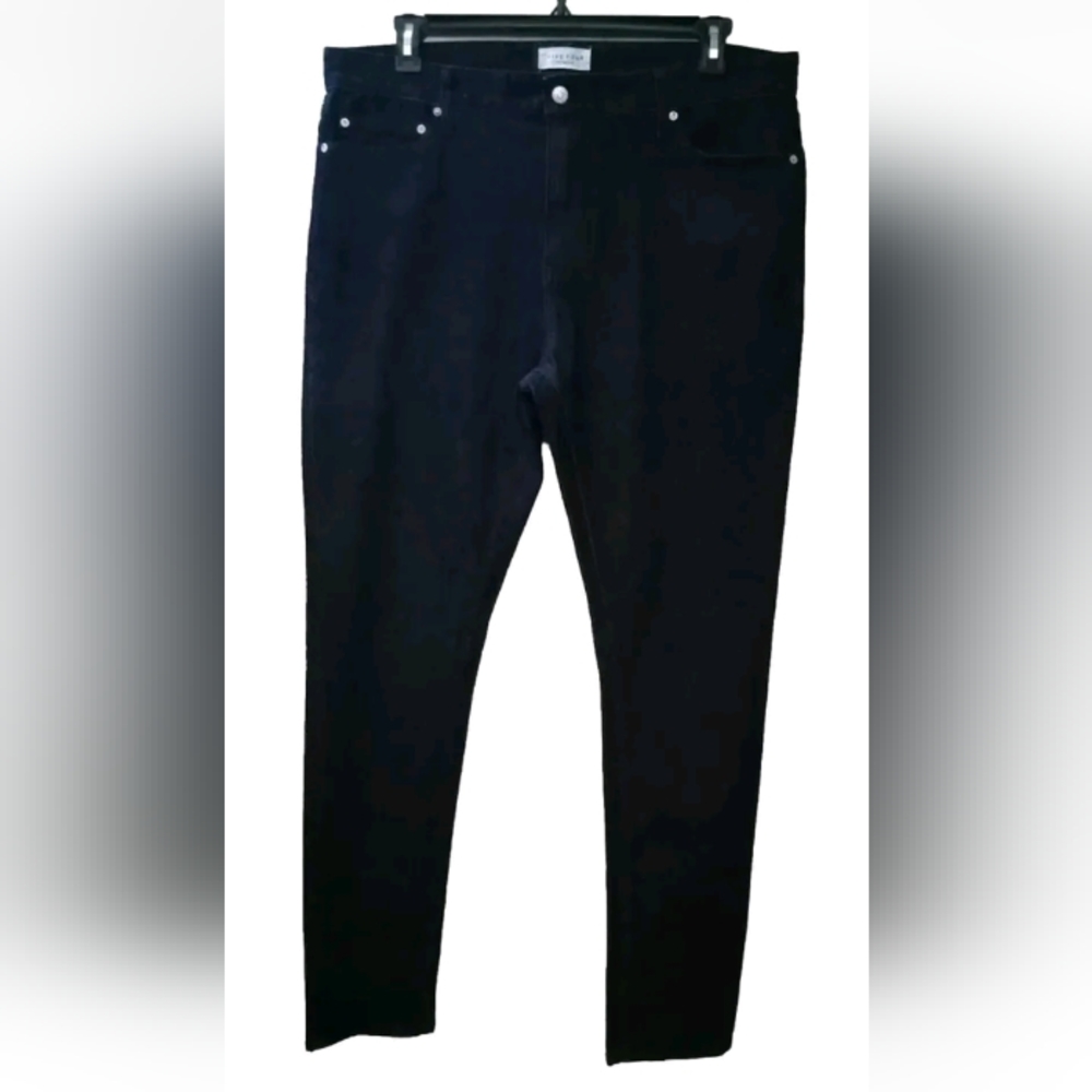 Five Four Leonel Mens Size 38 Slim Straight Jeans Dark Blue Stretch Denim 38/34